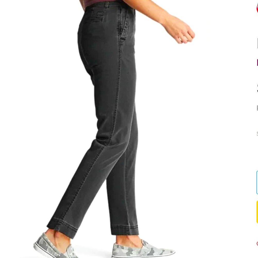 Eddie Bauer Black WR River Rock Ankle Pant Size 16 Regular Slightly‎ Curvy/Slim